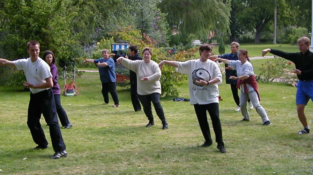 Tai Chi Training bei Witten Tai Chi auf einer Wiese
